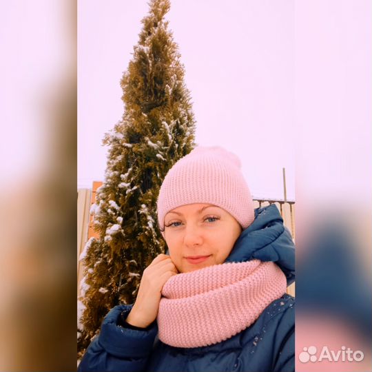 Комплект шапки и снуд