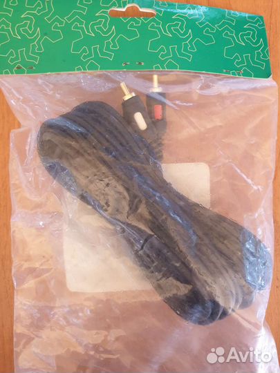 Шнур соединительный для аудио видео 2 RCA, 5 м