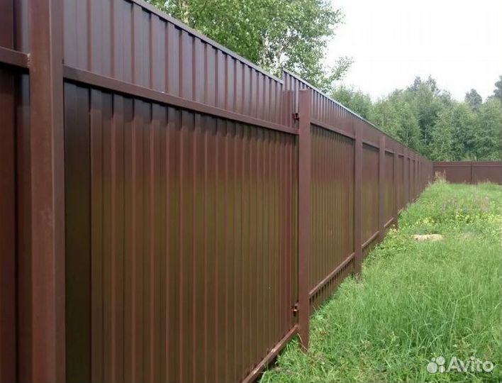 Забор из профнастила цена быстро