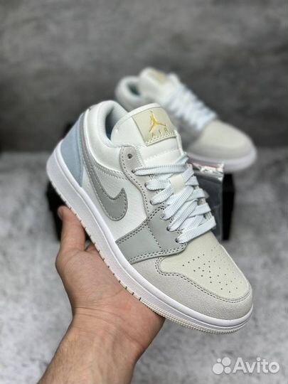 Кроссовки серые Nike jordan 1 мужские