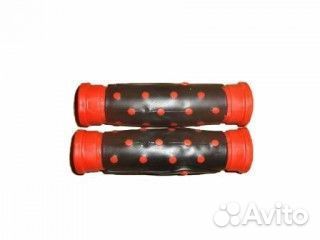 Ручки руля вело 120мм (пара) чёрно-красные