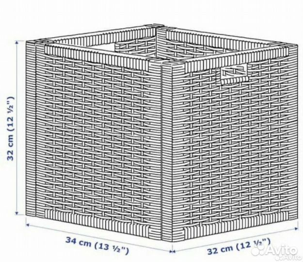 Корзина плетеная икея