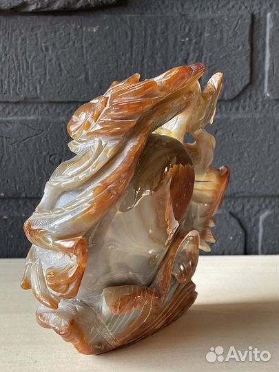 Мифологический китайский дракон. Агат