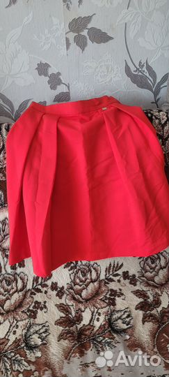 Юбка колокольчик, красная,новая