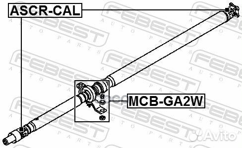 Подшипник опоры карданного вала Febest MCB-GA2W