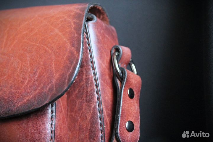 Сумка женская, Коньяк с шоколадом, кросс-боди, крс