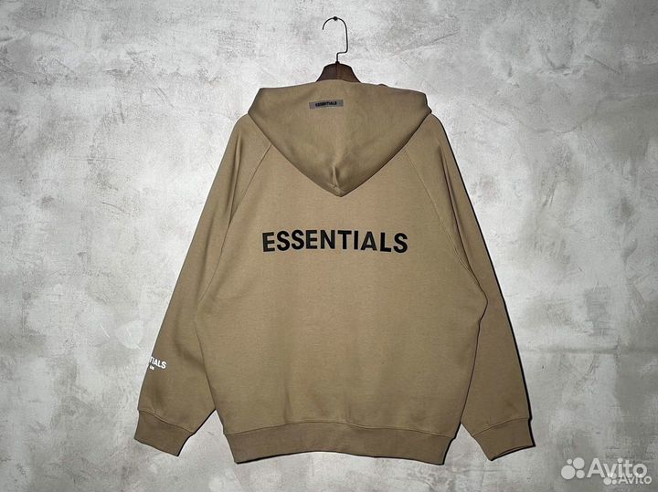 Zip Hoodie Fear Of God Essentials Back Logo Light