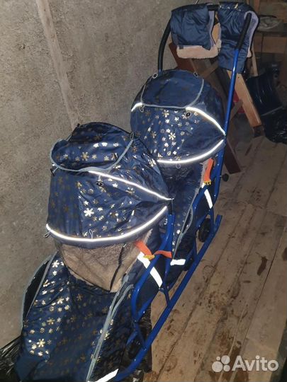 Санки коляска для двойни