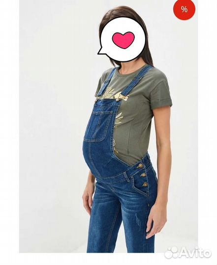 Комбинезон джинсовый для беременных р. 42-44