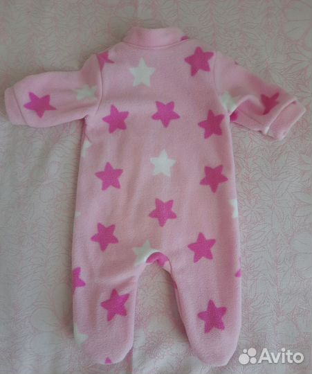 Флисовый комбинезон для девочки размер 56-62
