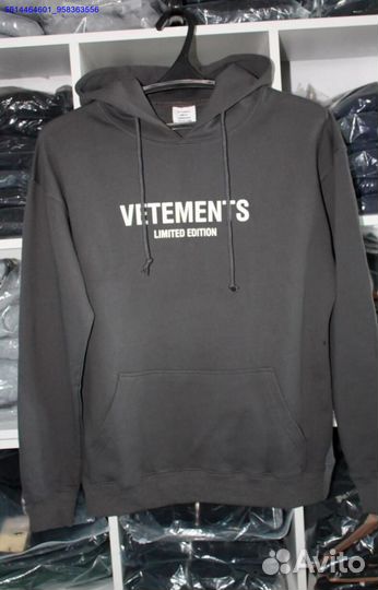 Худи vetements серое vhq (Арт.44300)