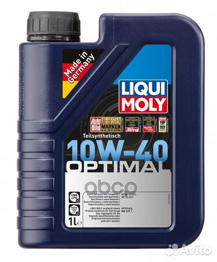 Liqui moly 10W40 Optimal п/с 1л Масло моторное