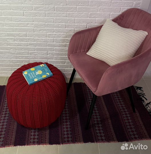 Вязаные пуфы