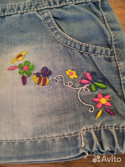 Юбка джинсовая детская размер 86