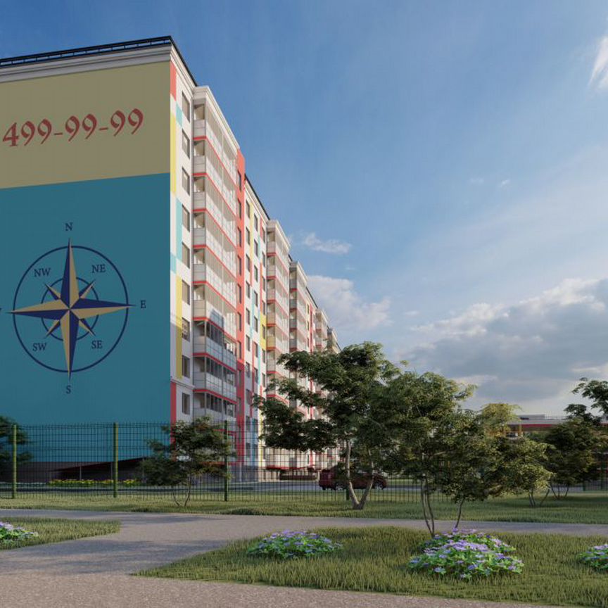 2-к. квартира, 66,9 м², 1/10 эт.