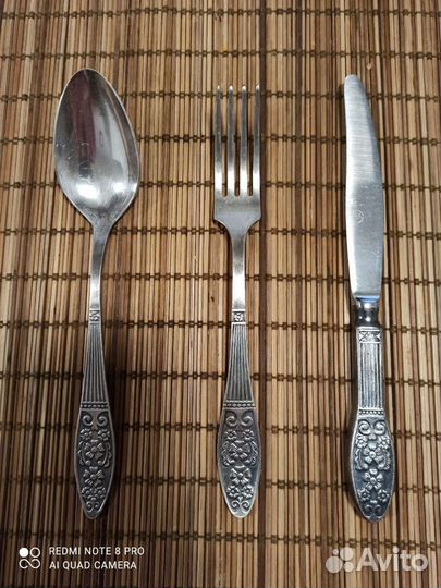 Набор столовых приборов из посеребренного мельхиор
