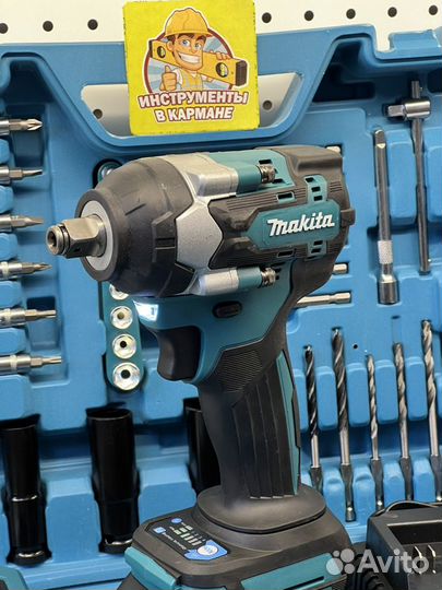 Гайковерт аккумуляторный Makita 350Нм с набором