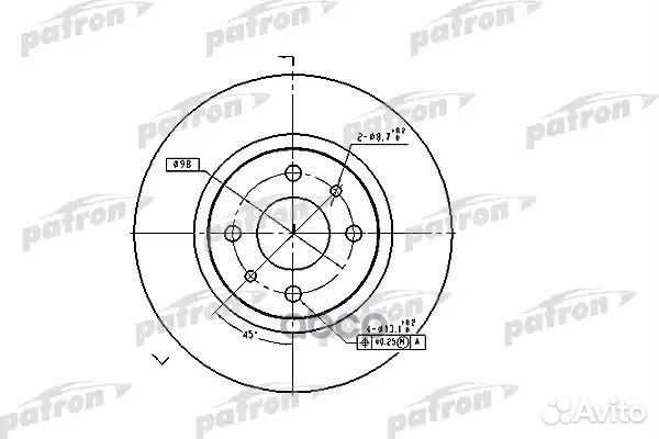 Диск тормозной передн alfa romeo: 145 94-99, 14