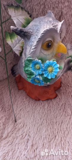 Садовая фигура Сова на пеньке