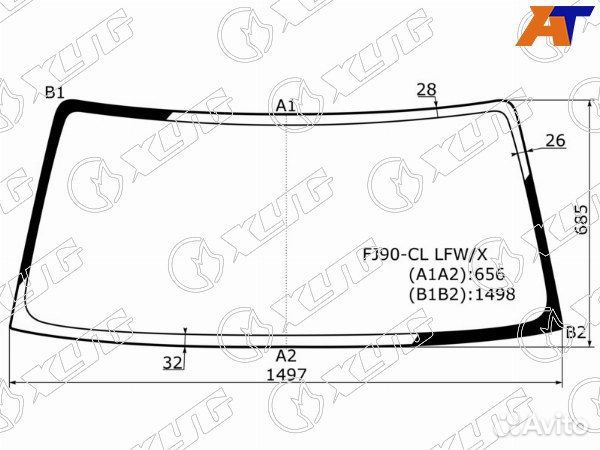 Стекло лобовое toyota land cruiser prado