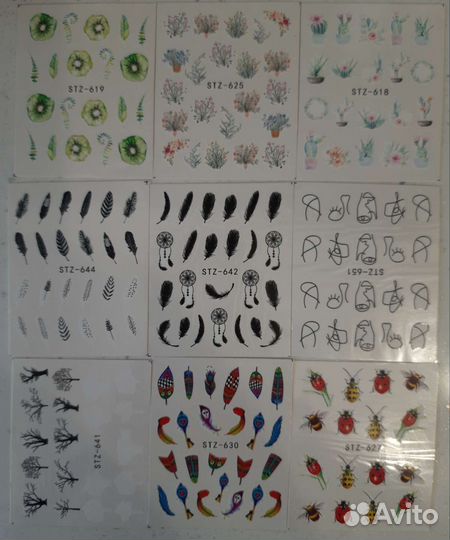 Слайдеры и наклейки для ногтей