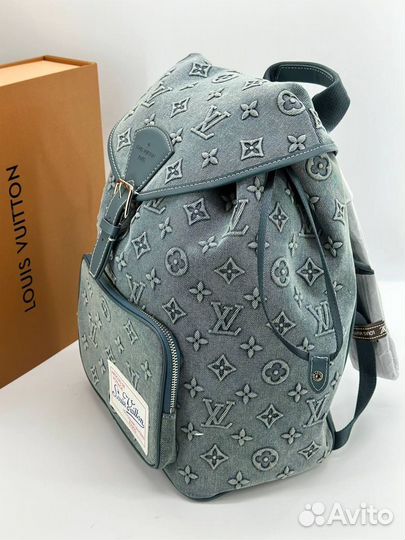 Рюкзак женский louis vuitton denim джинсовый люкс