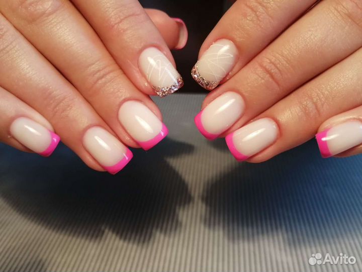 Маникюр Гель лак Наращивание