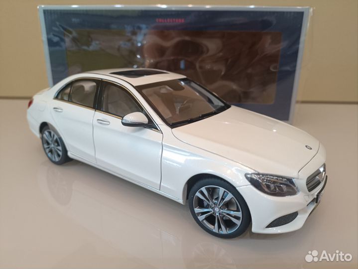 Mercedes C-Class IV (W205) 14-18г Белый 1:18