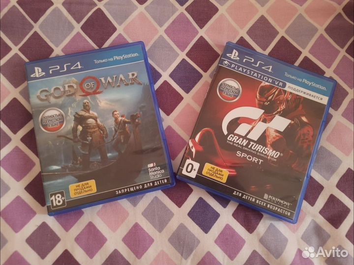 Игровые диски на Ps4, God of War, Gran Turismo