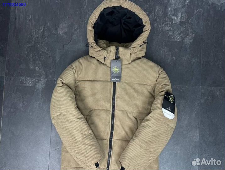 Пуховик Stone Island вельветовый