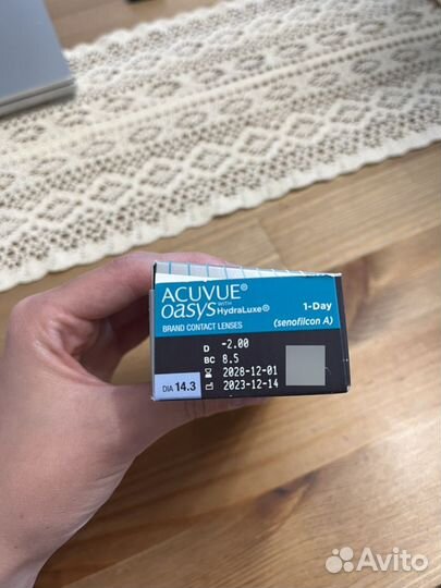 Линзы Acuvue oasys на -2.0 HydraLuxe однодневные