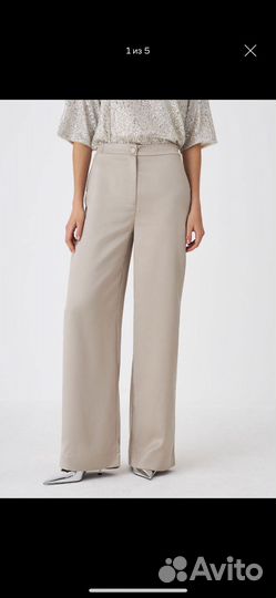 Широкие сатиновые брюки