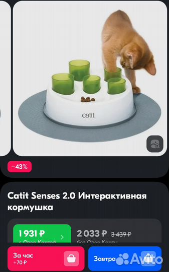 Интерактивная кормушка для кошек Catit