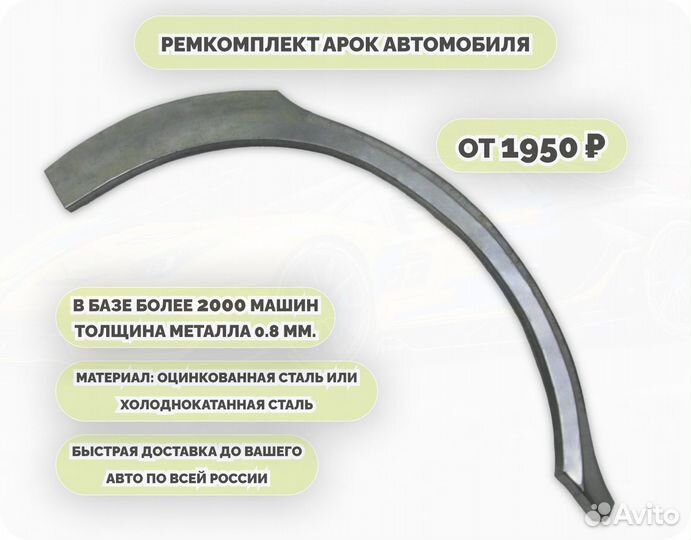 Ремонтные арки (ремкомплект) на машину