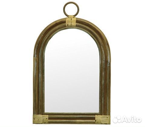 Зеркало из натур.ротанга олива, выставочный