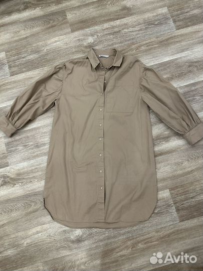 Платье рубашка zarina xs (подойдет до 46 размера)