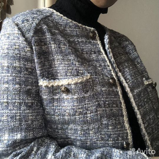 Пиджак женский голубой