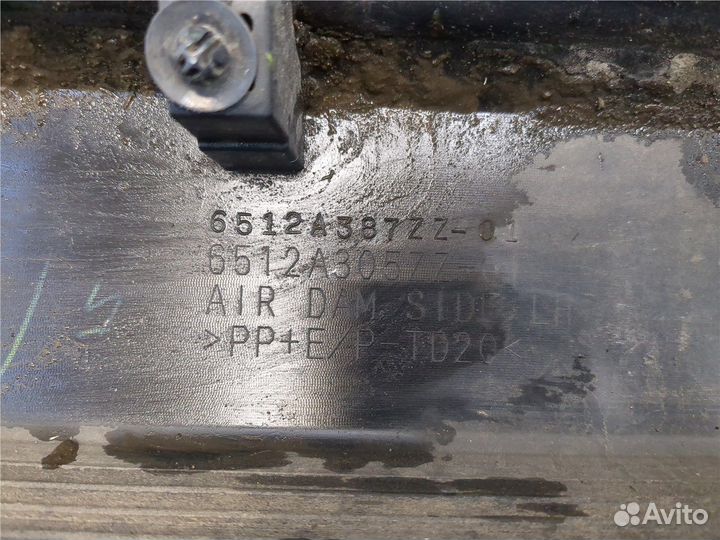 Накладка на порог Mitsubishi ASX, 2010