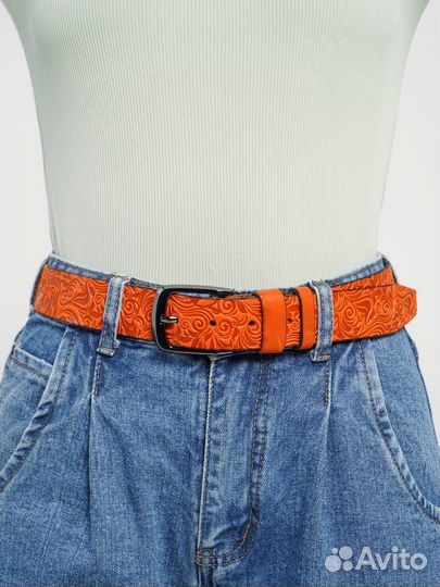 Новый кожаный ремень женский