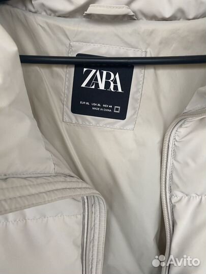 Белый пуховик Zara мужской