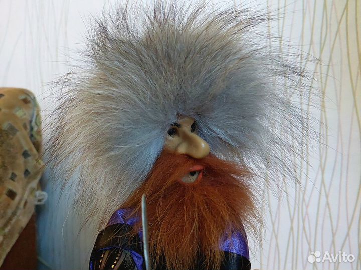 Сувенирная интерьерная кукла джигит на осле 34 см