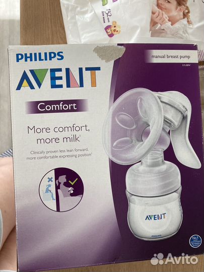 Молокоотсос philips avent comfort ручной + мелочи