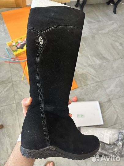 Сапоги зимние замшевые 39 covani