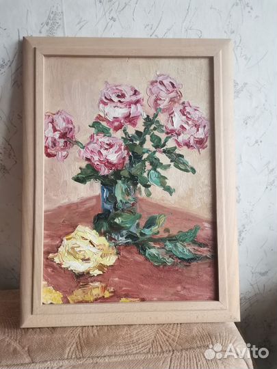 Картина маслом на холсте цветы