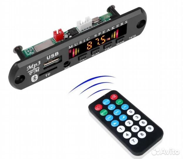 Модуль MP-3 Bluetooth, FM, SD порт, USB, Aux