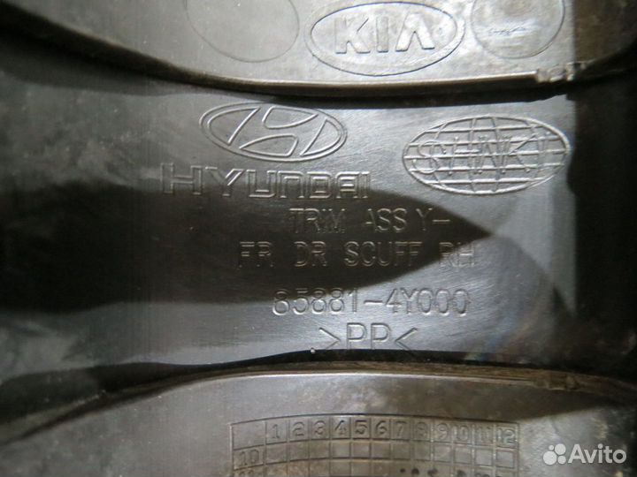 Накладка порога передняя правая Kia Rio 3