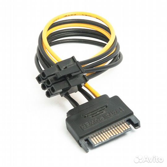Переходник питания sata-power на 6-pin для видеока