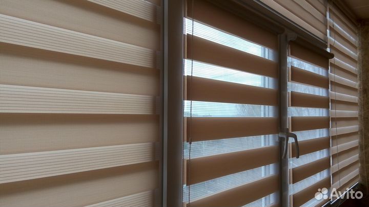 Рулонные шторы день ночь