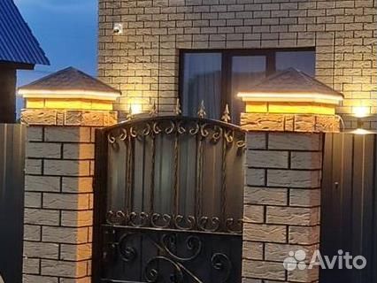 Колпак заборный коричневый 1.5к с LED подсветкой