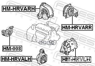 Опора двигателя задняя honda HRV 98-2005 febes